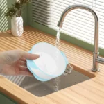 Mrs. Chou® Suction Bowl and Spoon Set for Babies and Toddlers w/Non-Slip Silicone Suction Cups, Advanced ceramic Bowls, Double-Layer Insulated w/BPA-Free Lids Food-Grade Safety Blue
