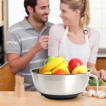stainless steel mixing bowl with handle and suction cup