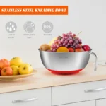 stainless steel mixing bowl with handle and suction cup