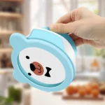 Mrs. Chou® Suction Bowl and Spoon Set for Babies and Toddlers w/Non-Slip Silicone Suction Cups, Advanced ceramic Bowls, Double-Layer Insulated w/BPA-Free Lids Food-Grade Safety Blue