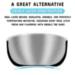 Mrs. Chou® Suction Bowl and Spoon Set for Babies and Toddlers w/Non-Slip Silicone Suction Cups, Advanced 304 Stainless Steel Bowls, Double-Layer Insulated w/BPA-Free Lids Food-Grade Safety Blue