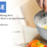stainless steel mixing bowl with handle and suction cup