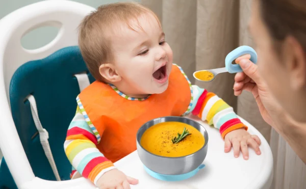 Mrs. Chou® Suction Bowl and Spoon Set for Babies and Toddlers w/Non-Slip Silicone Suction Cups, Advanced 304 Stainless Steel Bowls, Double-Layer Insulated w/BPA-Free Lids Food-Grade Safety Blue